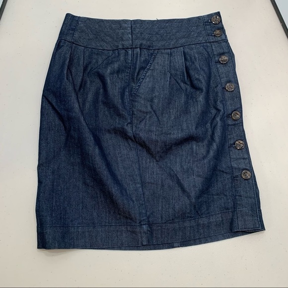 Anthropologie Pilcro and the Letterpress Skirt Adult Size 6 Denim Pleated Women - Picture 3 of 11